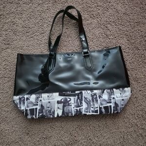 Victoria's Secret Super Model Black and White Tote Bag Sleek Design